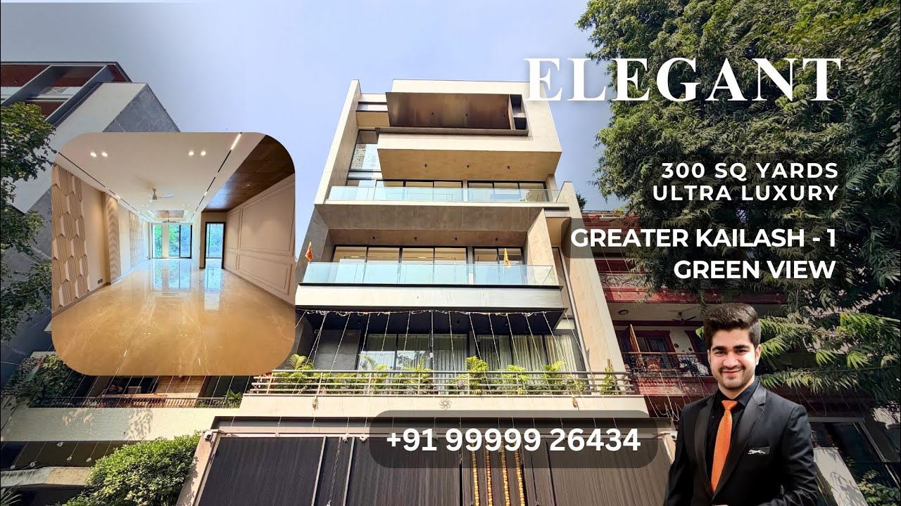 ULTRA LUXURY 300 SQ YD FLOOR TOUR in GK 1, South Delhi | Modern 4 BHK with Green View