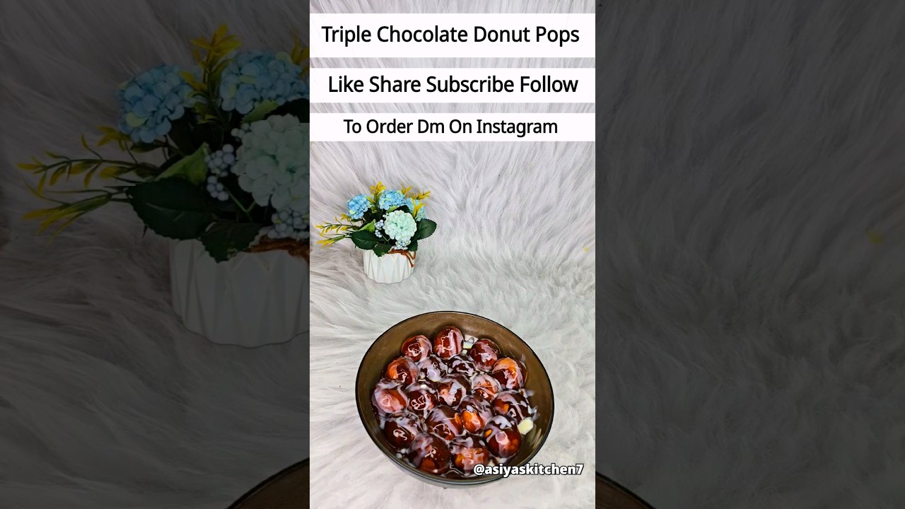 #shorts | Triple Chocolate Donut Pops | Asiya's Kitchen