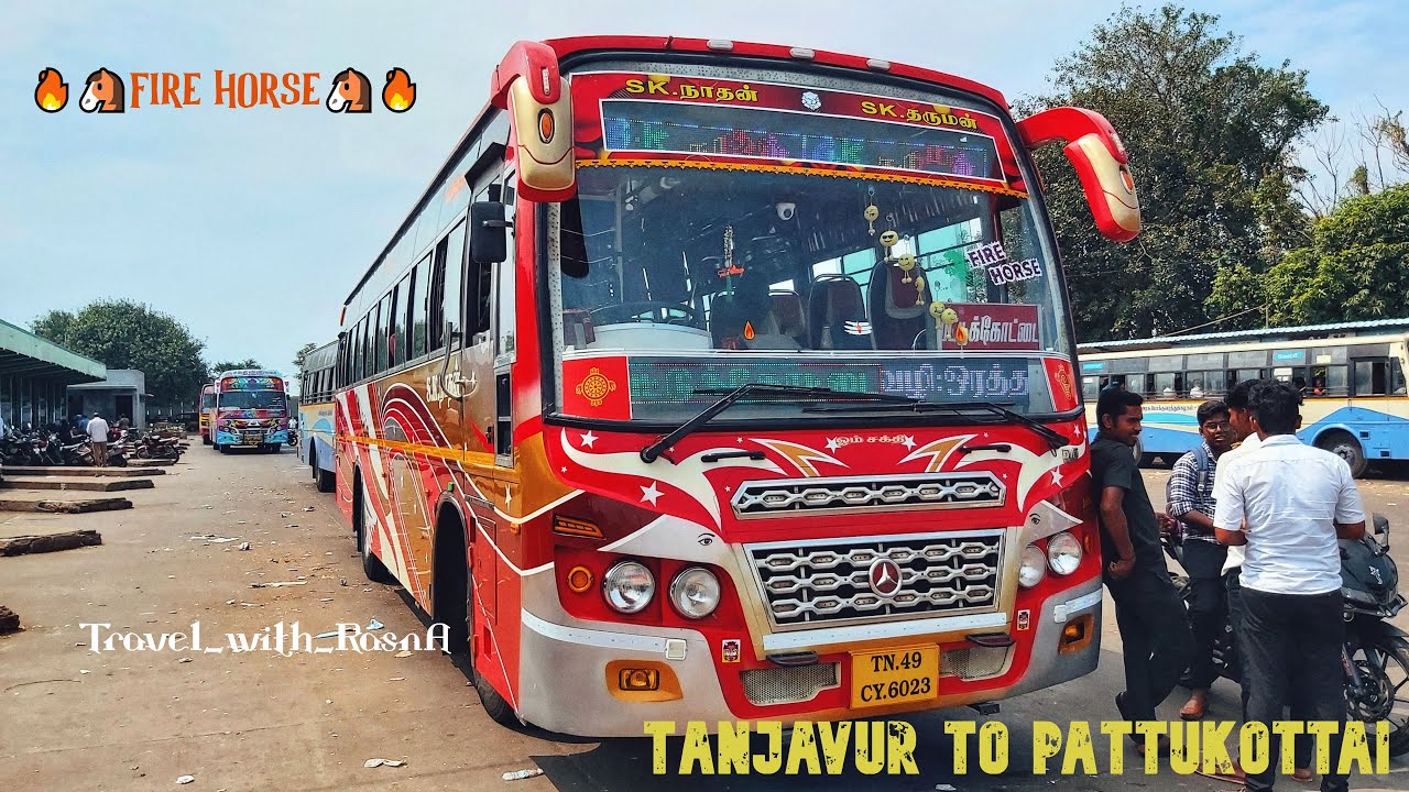 🚍S.K NATHAN🚍 🔥🐴FIRE HORSE🐴🔥 | Thanjavur to Pattukottai | Theri Ride | Cabin view | Travel_with_RasnA