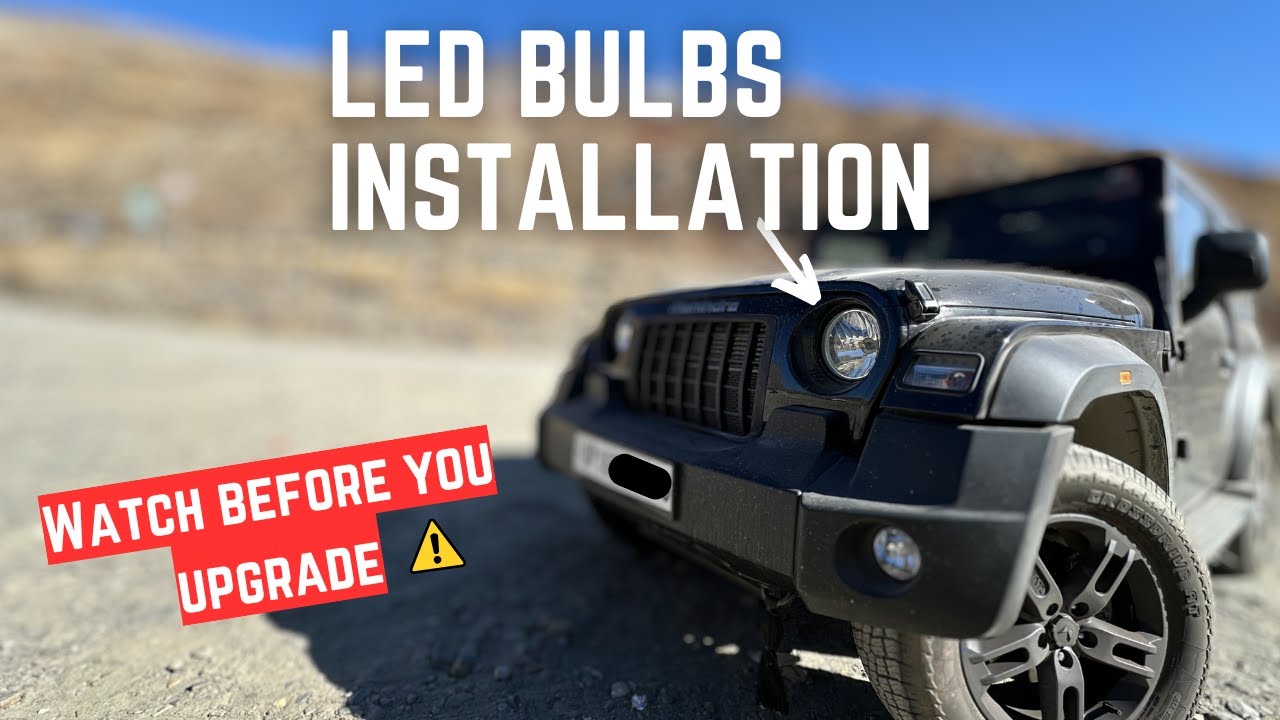 Mahindra THAR LED Bulbs Installation 😍 || THAR Headlights