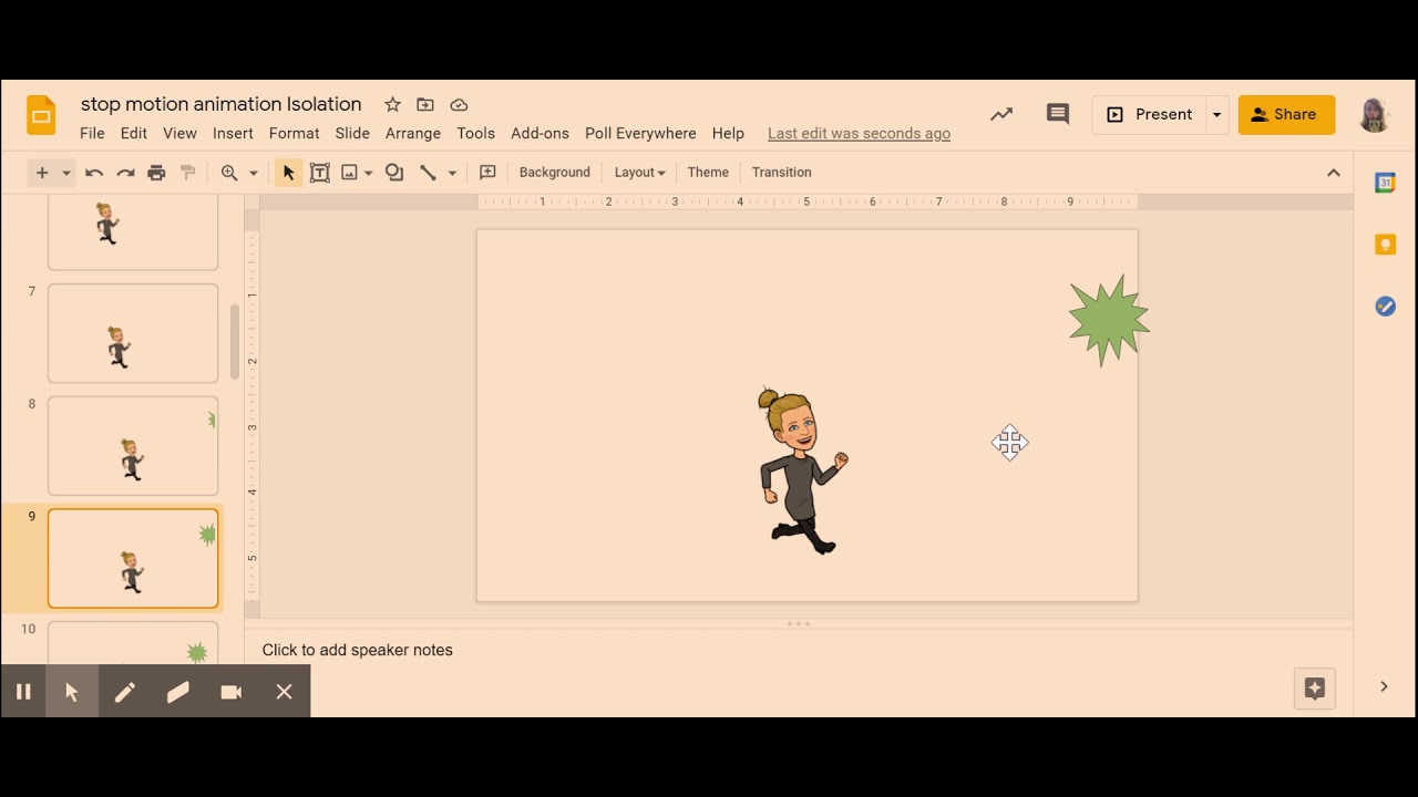 stop motion animation Isolation - Google Slides