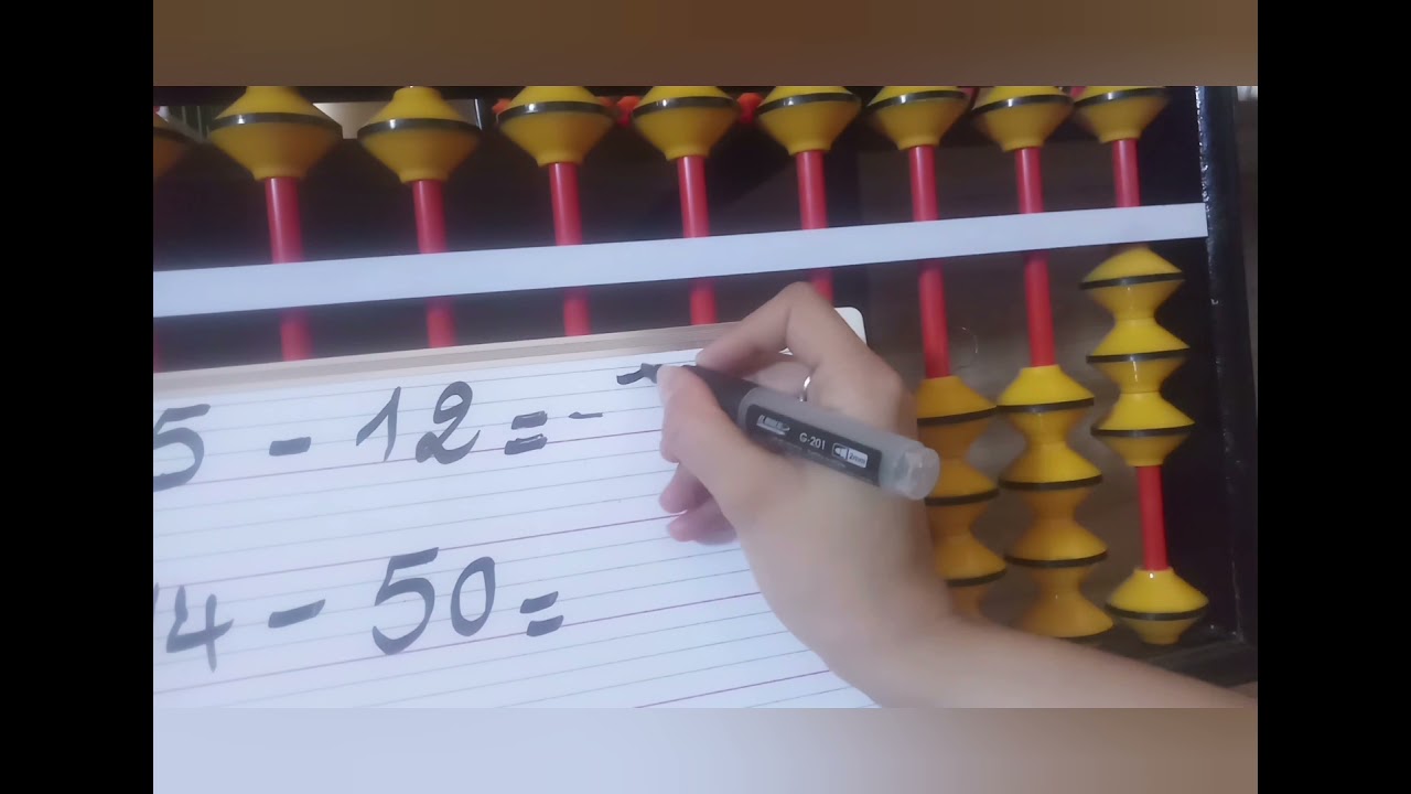 الأعداد السالبة في الحساب الذهني السريع