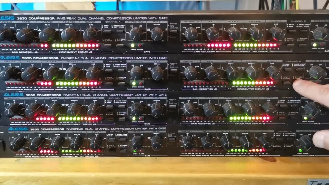 Alesis 3630 - one signal x8 comp test ! -