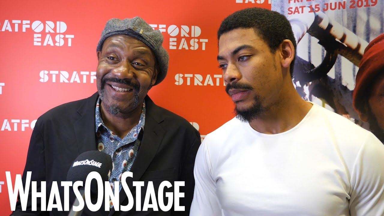 Lenny Henry and the cast of King Hedley II celebrate opening night