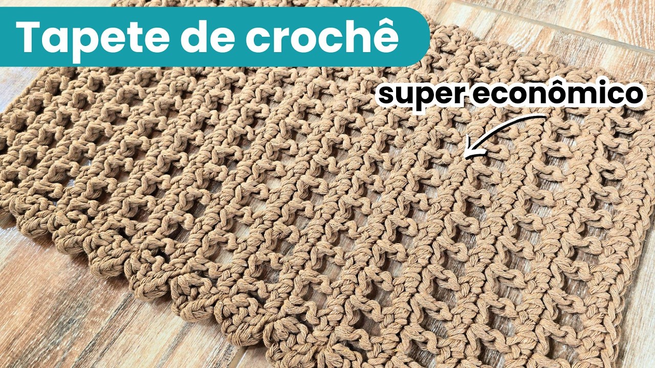 Tapete de crochê simples e bonito | Tapete de crochê fácil e rápido em menos de 9 minutos