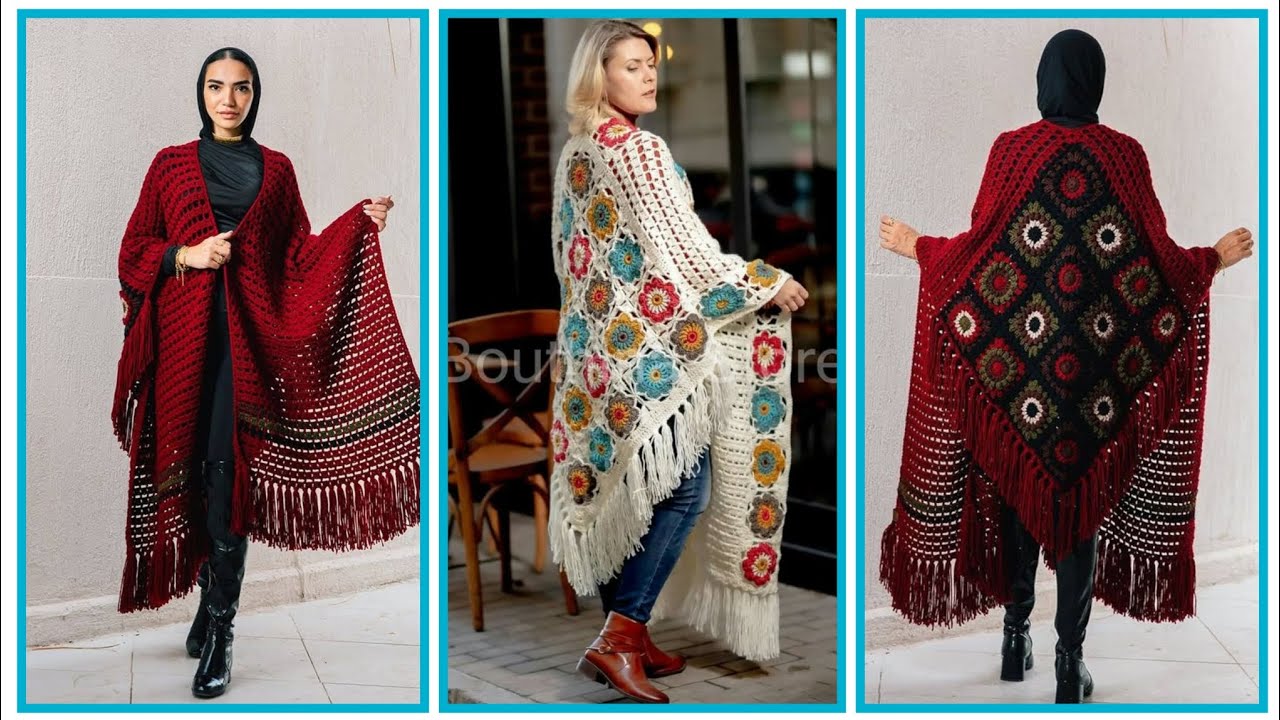 &Uacute;ltimo poncho largo y c&oacute;modo de moda. #erumfashion