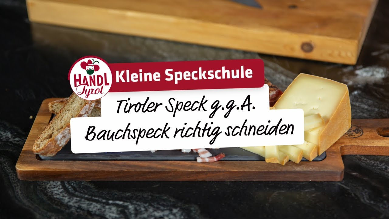 Tiroler Speck g.g.A. Bauchspeck richtig schneiden | Kleine Speckschule von HANDL TYROL