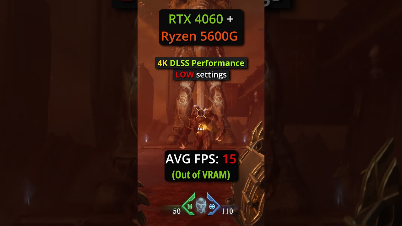 Can the RTX 4060 run Doom: The Dark Ages in 4K using DLSS? #doomthedarkages