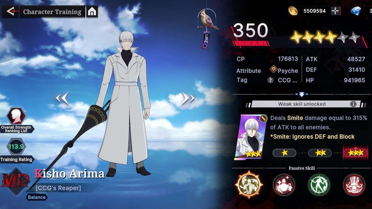 Up Kisho Arima [CCG's Reaper] to MR | Tokyo Ghoul: Break the Chains 