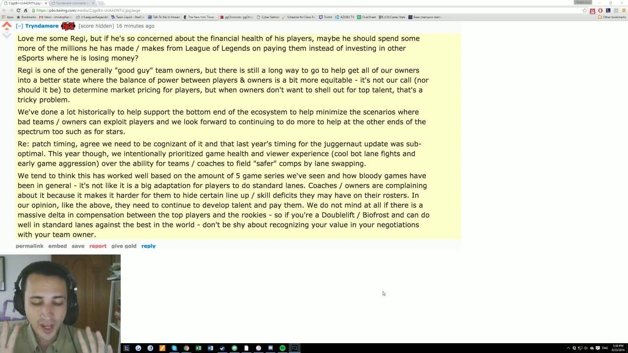 Monte's Musings: Tryndamere Posts on Reddit