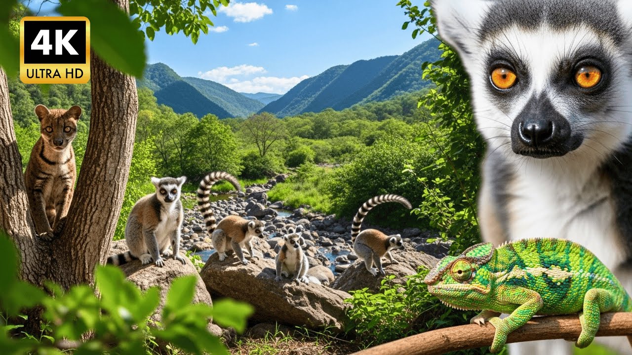 Relaxing Walk in Madagascar: The Lemur Valley — Ring-Tailed Lemurs, Chameleons & The Fossa