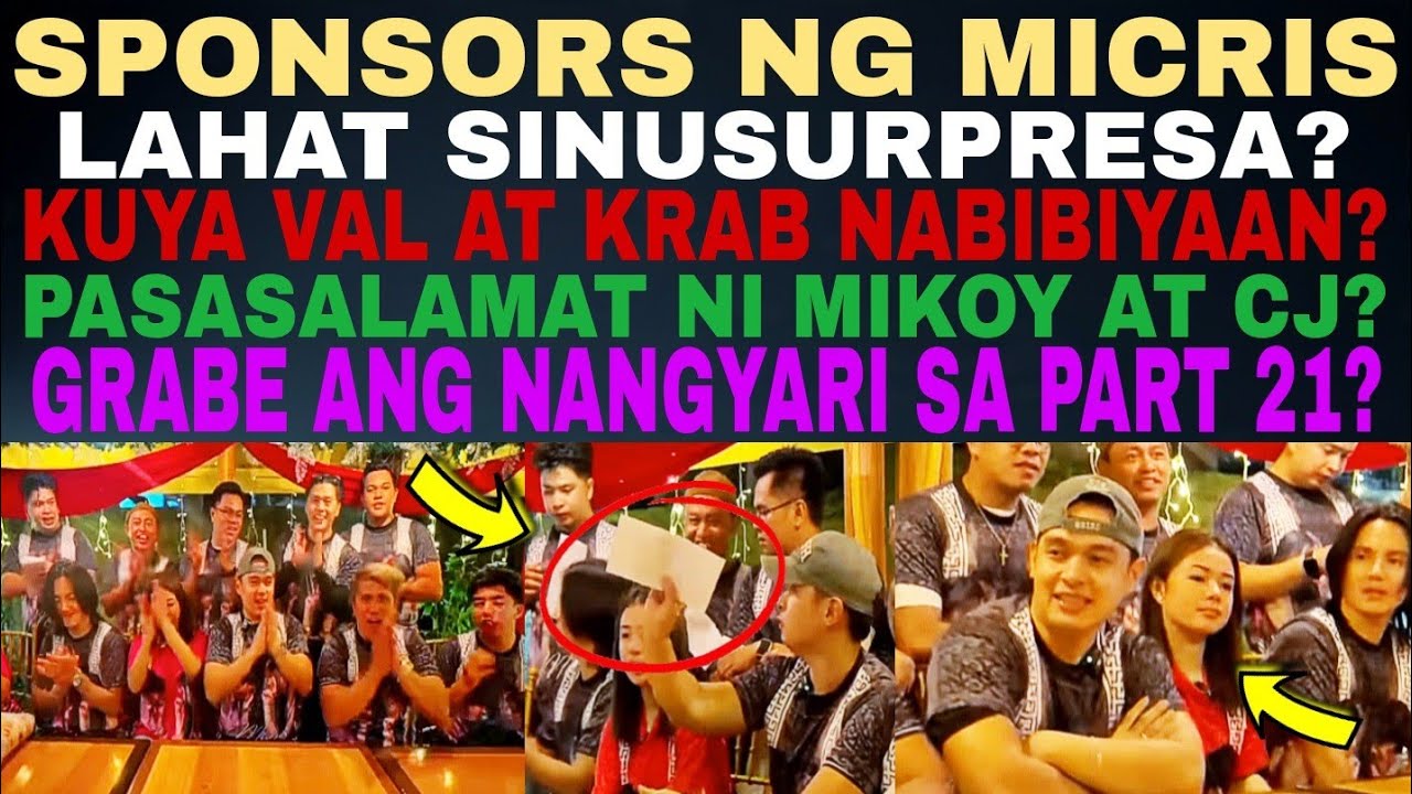 SPONSORS NG MICRIS LAHAT SINUSURPRESA? LAHAT BINIGYAN? PATI SI KUYA VAL AT KRAB? KALINGAP RAB LATEST