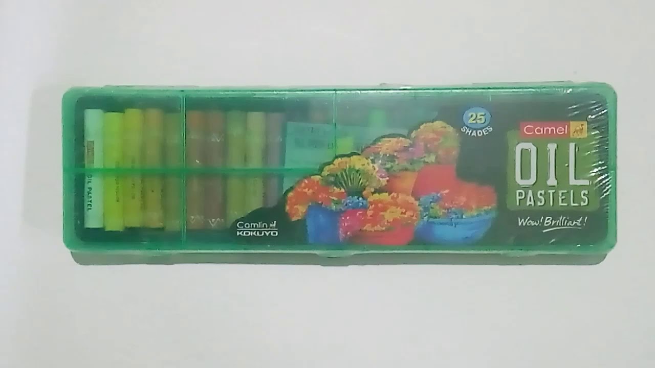 Camel oil pastel review &  Unboxing || 25 shades oil pastel colors ||