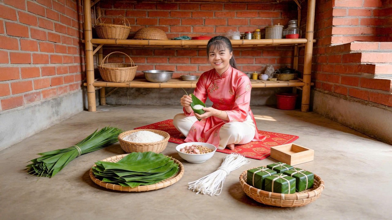 Vietnam TET 2026 | Packing Chung Cake & Decorating House | Lunar New Year Village Life