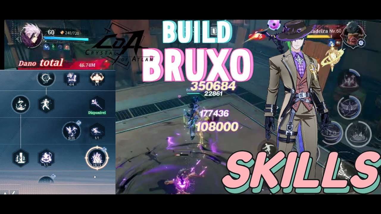 Guia completo de Build e habilidades do Bruxo Crystal of Atlan 