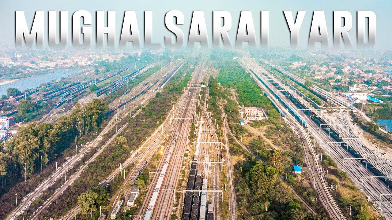 India's Largest Railway Yard Drone View 
