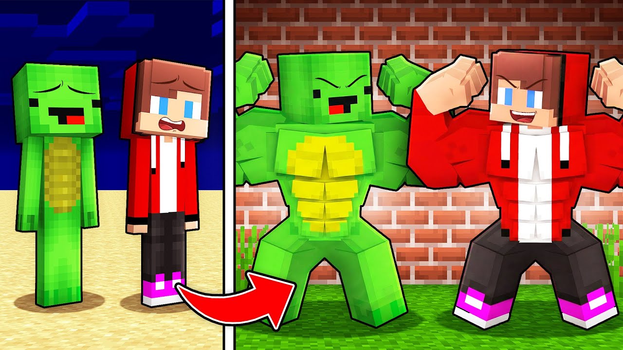 How Mikey and JJ Became TOO STRONG in Minecraft (Maizen)
