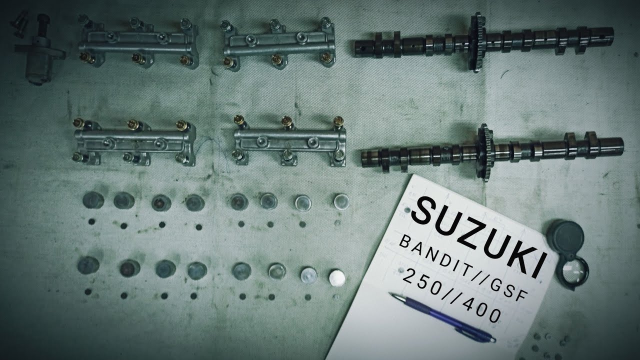 Ремонт мотоцикла SUZUKI GSF250/400 Bandit регулировка клапанов на рядной четвёрке videomanual repair