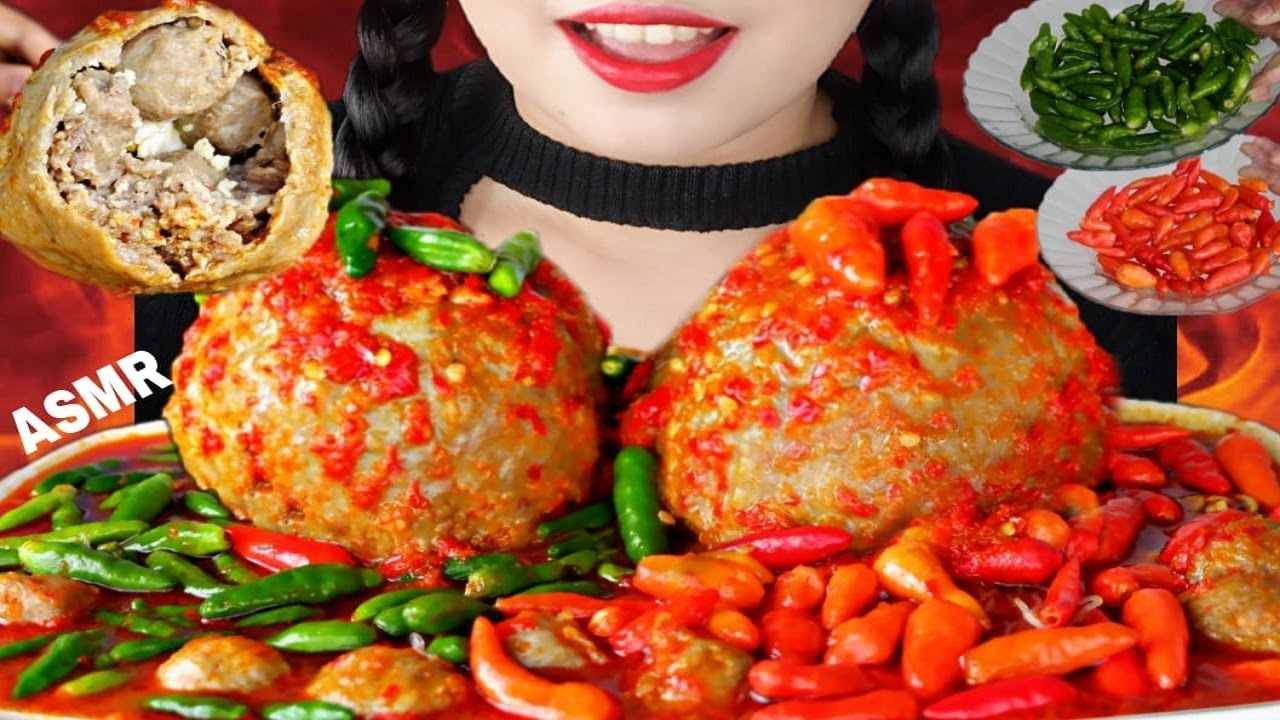 100 CABE RAWIT ! ASMR BAKSO BERANAK FULL TETELAN DAGING CINCANG PEDESNYA GAK MANUSIAWI