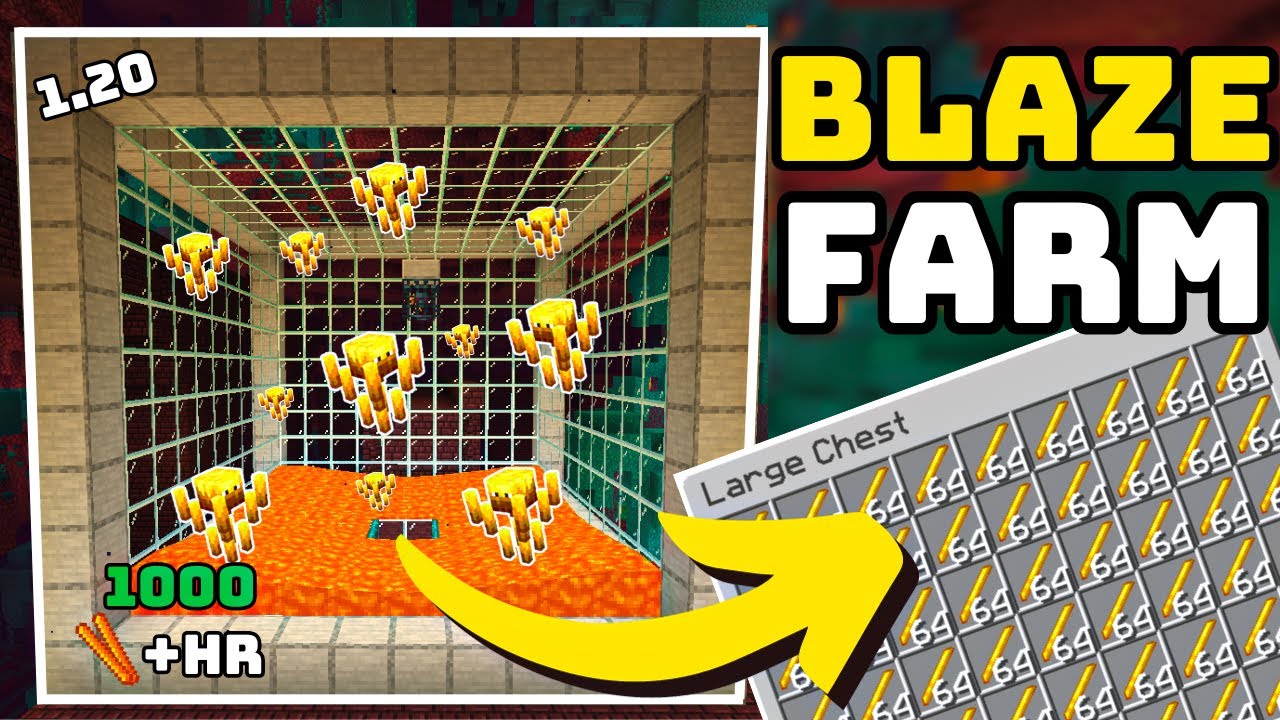 Minecraft 1.20 Blaze XP Farm Tutorial - 1000+ Rods Per Hour