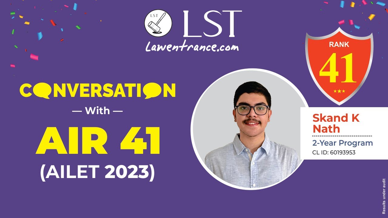 Skand K Nath | AIR 41 AILET 2023 | Preparation Journey