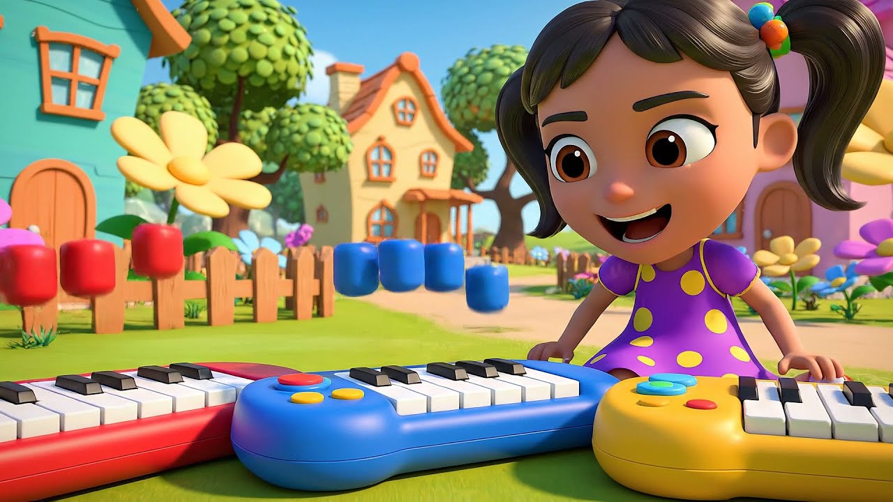 Tres Pequeños Teclados de Juguete Tap Tap | Rimas Infantiles y Canciones para Niños
