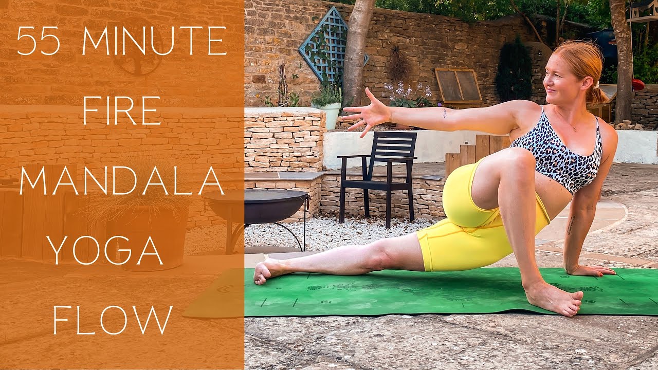 55 MINUTE FIRE MANDALA FLOW // Intermediate // sides, abductors & obliques // Fluid Fox Yoga