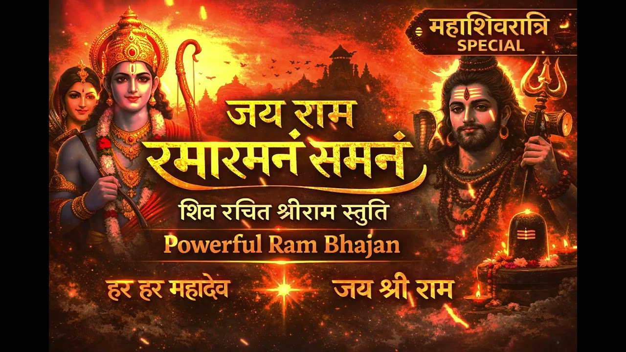Mahashivratri Special | शिव रचित श्रीराम स्तुति | जय राम रमारमनं | Powerful Ram Bhajan 2026