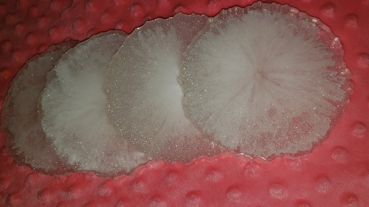 Snowflake Agate Slice Resin Art Coasters / Epoxy Coasters easy for beginners / resin pour DIY