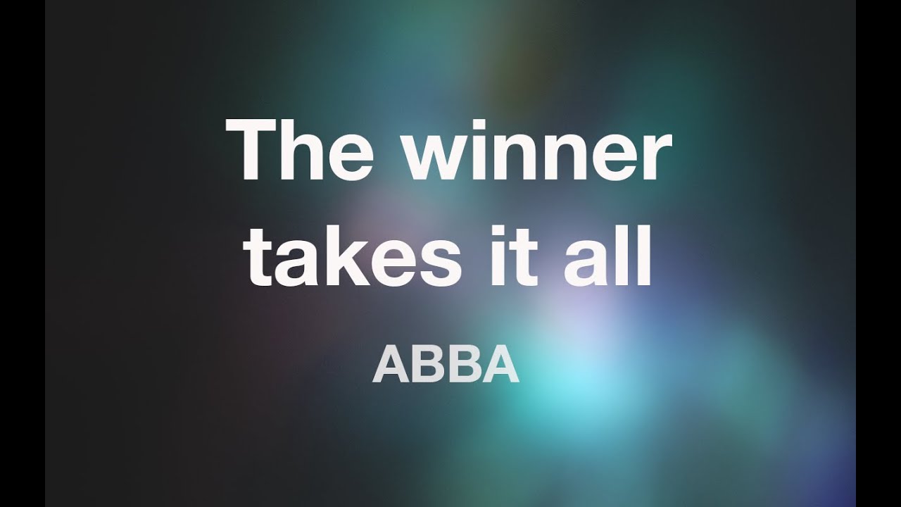 Abba - THE WINNER TAKES IT ALL - Karaoke (Fair Use)