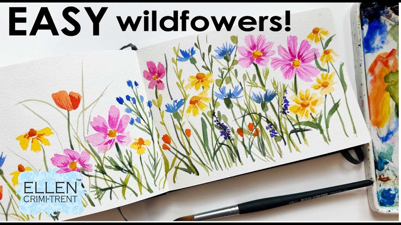 How to paint Wildflowers in Watercolor