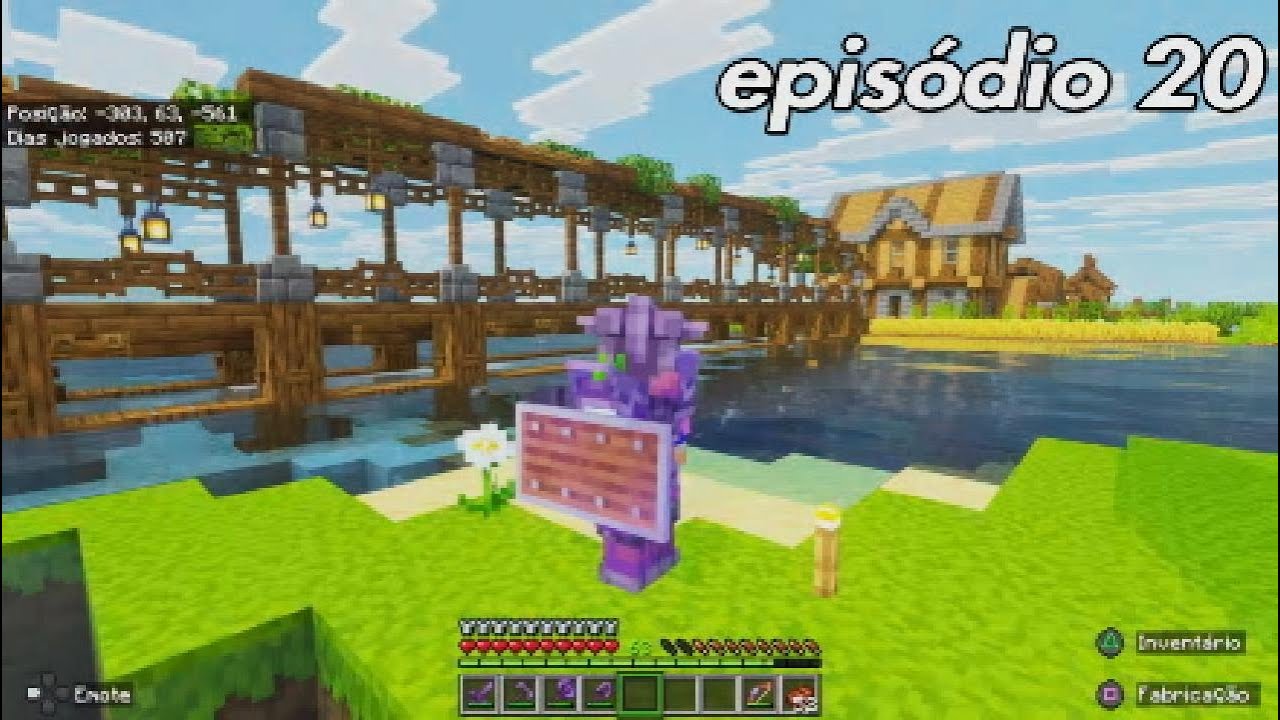 Construindo a ponte, saga Minecraft, episódio 20