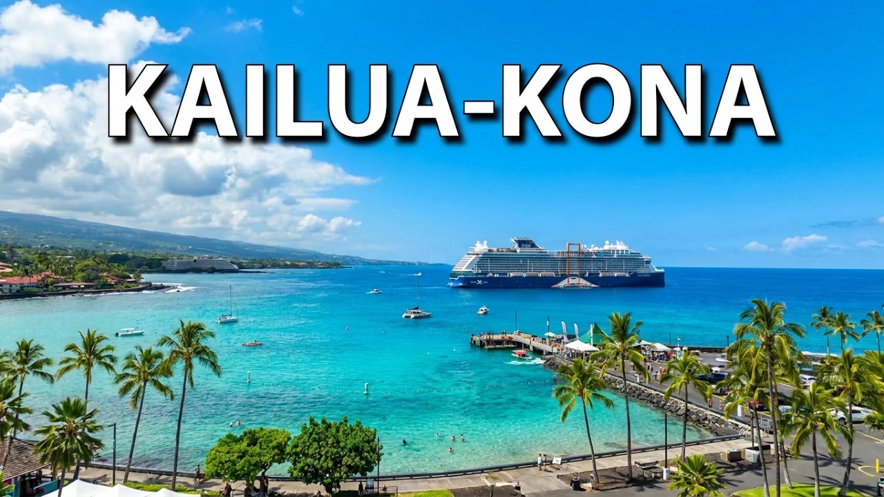 4K Kailua-Kona Hawaii: Exploring Pier to Palace Walking Tour tendered from Celebrity Edge