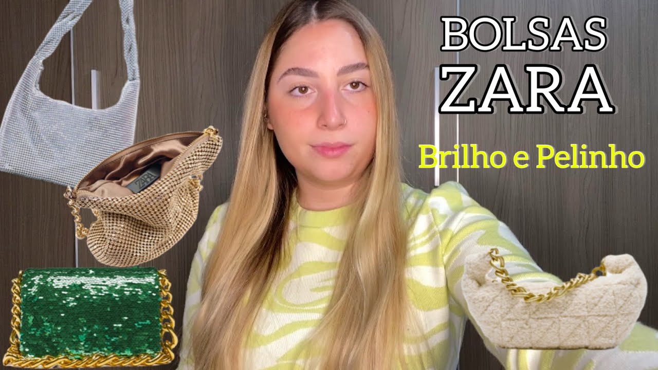 Bolsa Zara 2022 (brilho e pelinho)