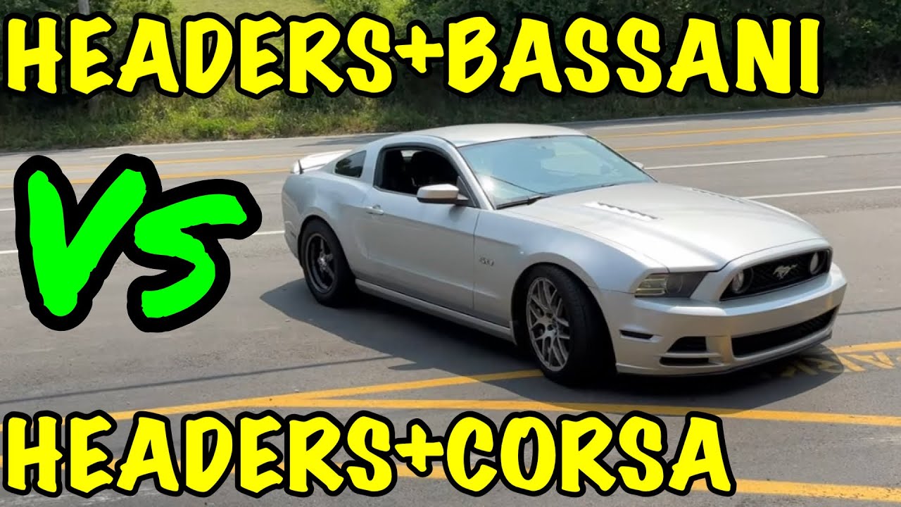 Ford Mustang GT 5.0L V8: ГОНКА против ВЫПУСКА BASSANI!