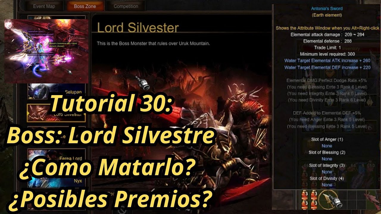 Mu Online Tutorial 30: Boss Lord Silvestre ¿Como Matarlo?¿Posibles Premios?¿Pentagram Raros?
