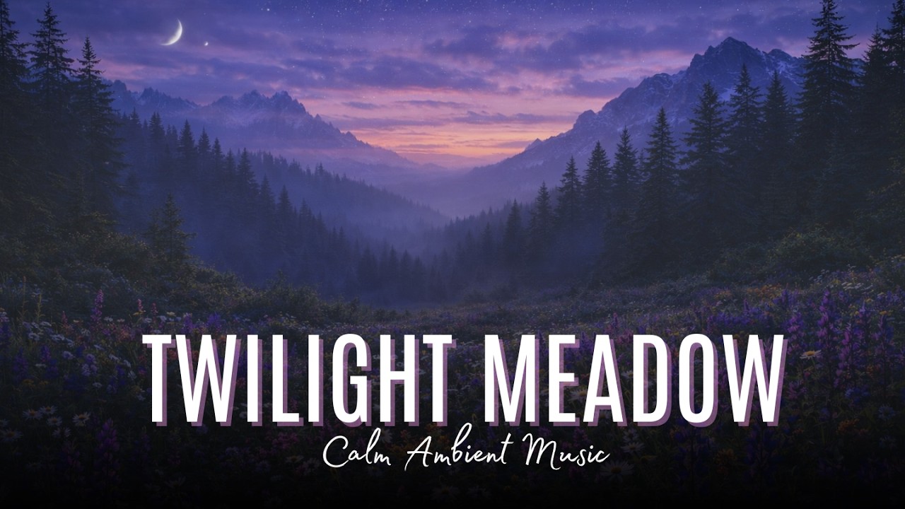 Twilight Wildflower Meadow — Calm Ambient Music for Relaxation & Focus