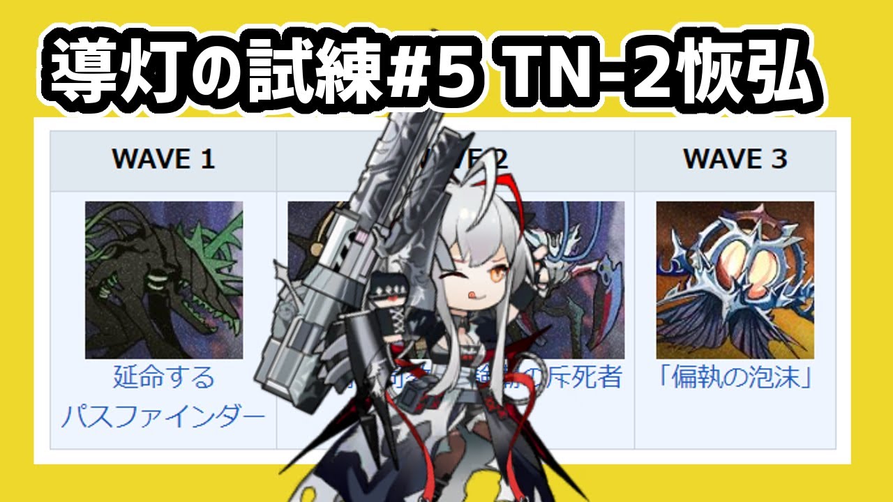 【アークナイツ】導灯の試練#5 TN-2恢弘 固定編成+ウィシャデル【Arknights/明日方舟】
