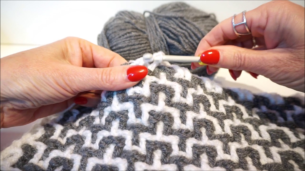 ♥️ ❤#iedereenkanhaken #Interlocking #mozaïek #crochet #deel2 #haken #tutorial#nederlands#subtitled