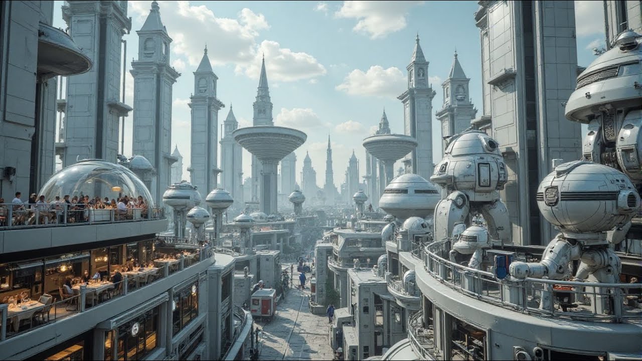Futuristic city- Two sides of a city/ ai. short film