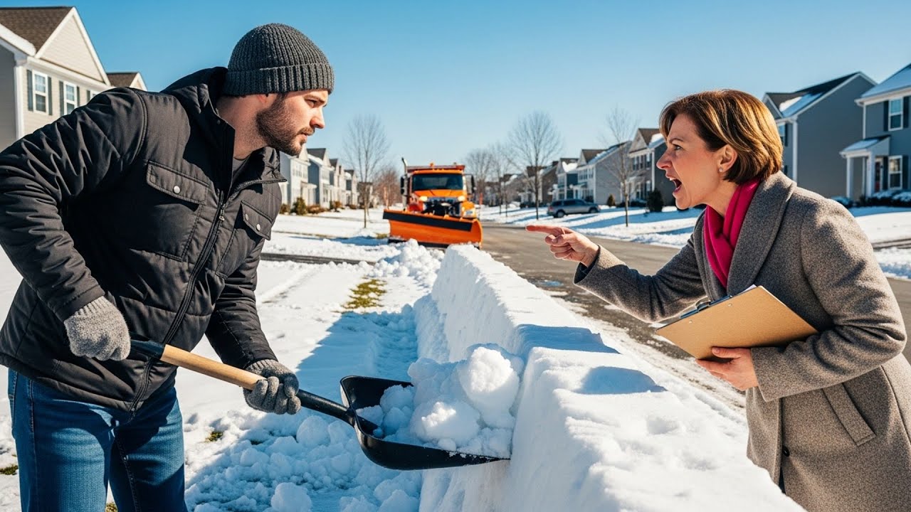 HOA Plowed All Their Snow Onto My Driveway, I Built A Wall With It Blocking Their Exit