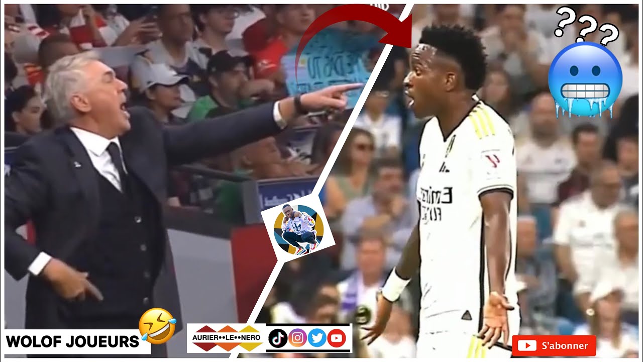 WOLOF JOUEURS 😂🇸🇳 VINICIUS RÉPOND SECHEMENT À ANCELOTTI...🥶  #senegal #aurierlenero #realmadrid