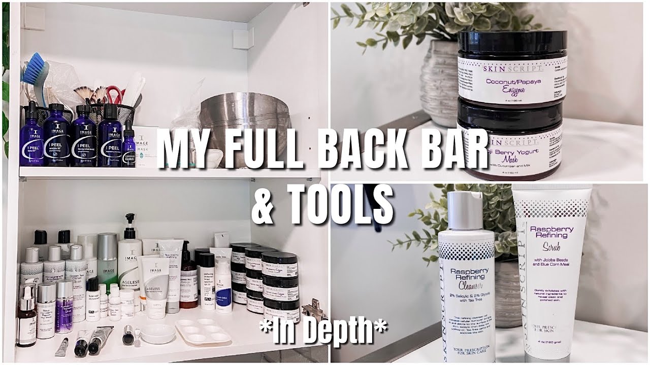 MY FULL BACK BAR & TOOLS | For Facials (Solo Esthetician)