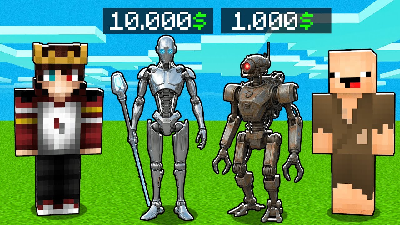ZENGİN VS FAKİR ROBOT - Minecraft