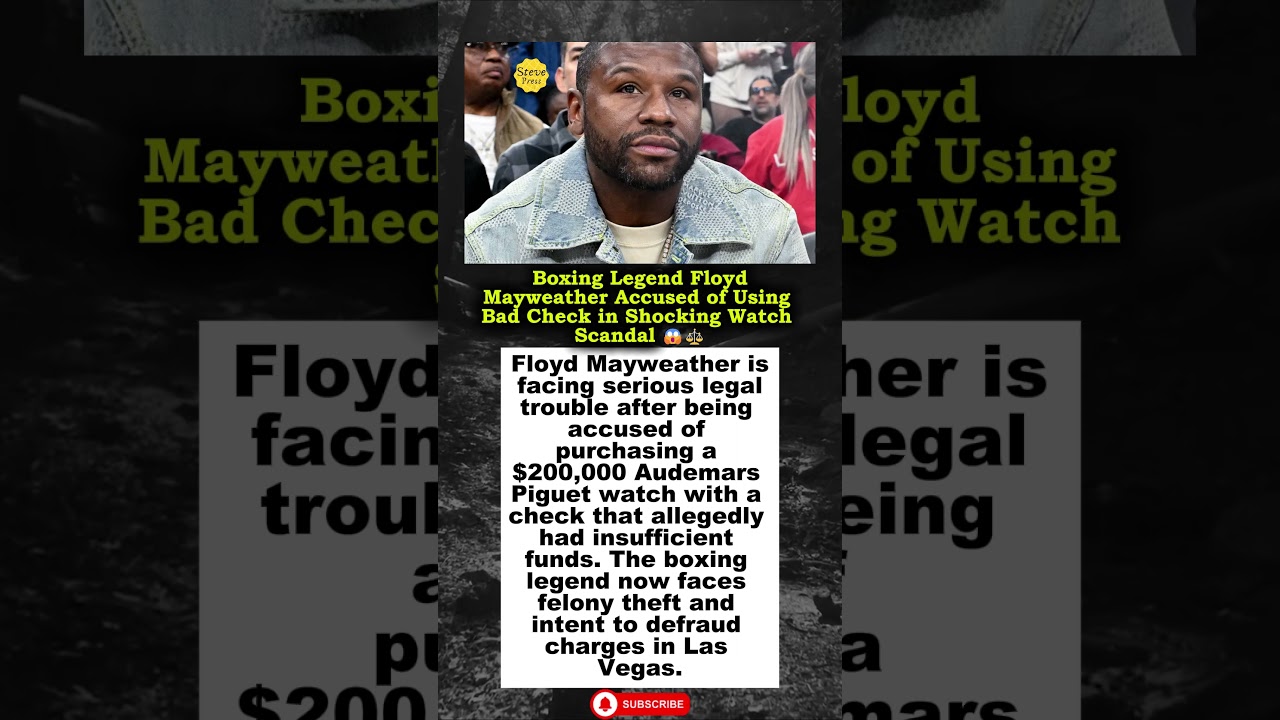 💰⌚ Floyd Mayweather Hit with Felony Charges Over $200K Luxury Watch Purchase #shorts