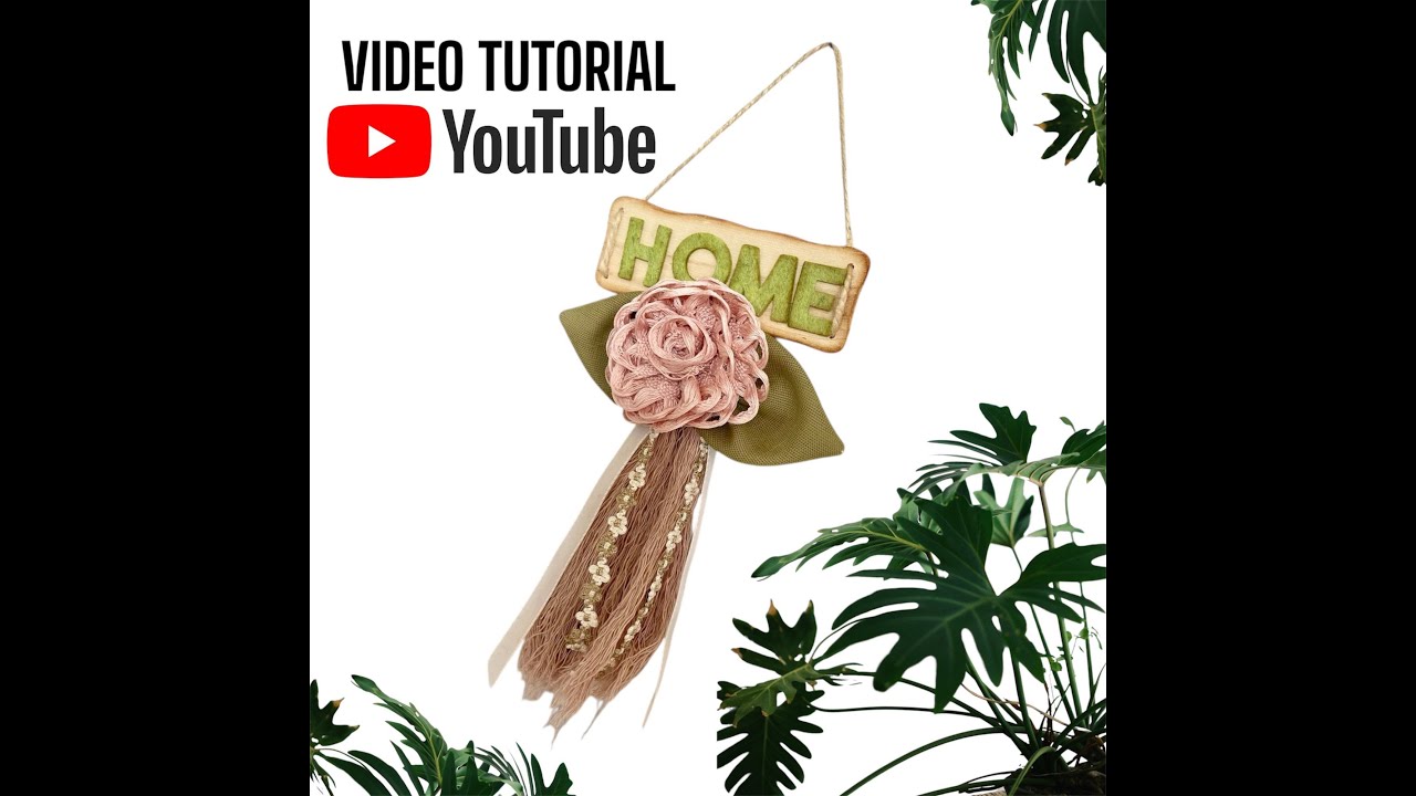 Fuori Porta “Home” con Rosa in Pizzo | DIY Creativo con Nastri di Mirta