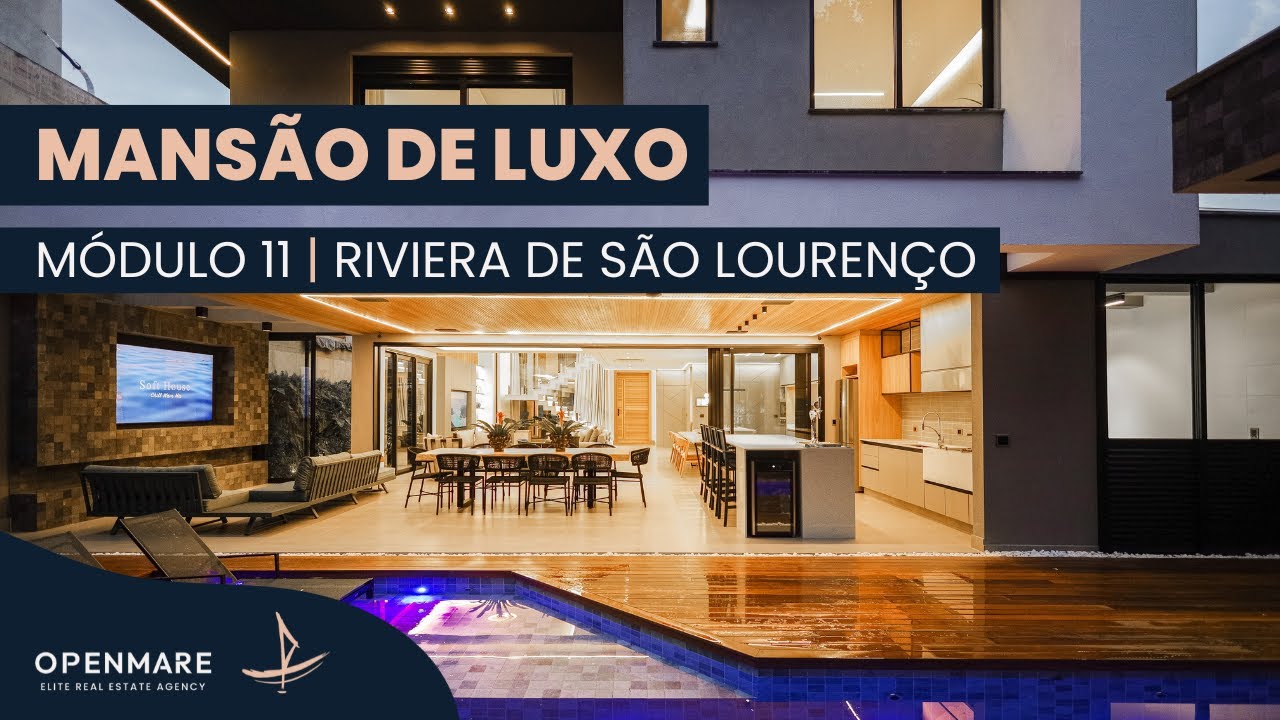 Casa à venda com 05 suítes - 437m² - Riviera - Módulo 11 - Bertioga/SP
