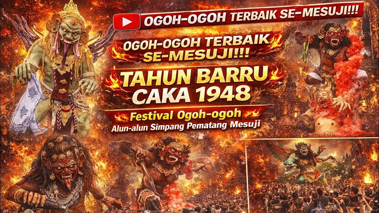 FESTIVAL OGOH-OGOH TAHUN BARU CAKA 1948‼️ALUN-ALUN SIMPANG PEMATANG MESUJI