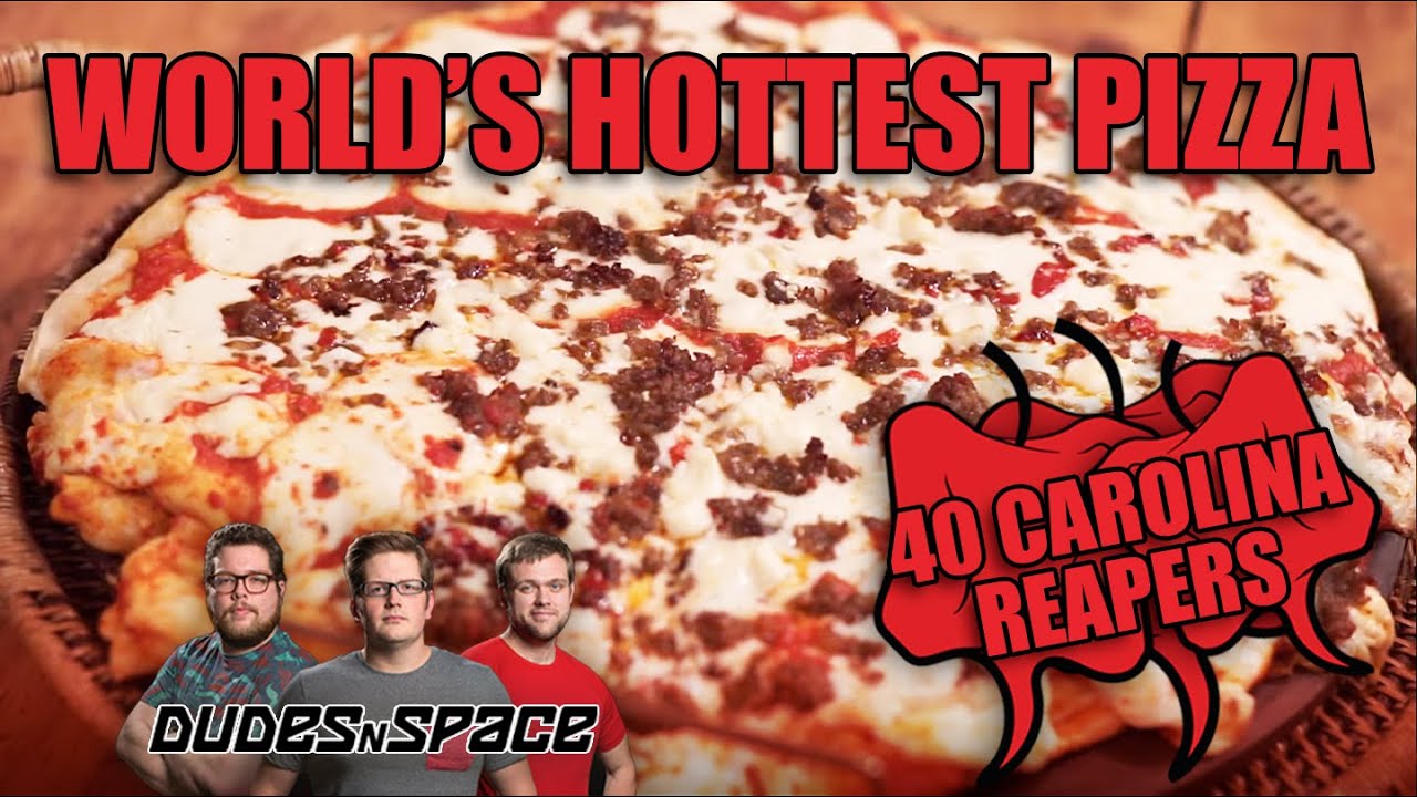 Carolina Reaper Pizza Challenge - Dudes N Space Eating The World's Hottest Pizza