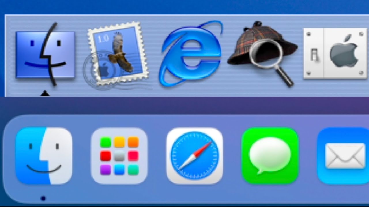 macOS Dock Evolution (10.0 - 15)